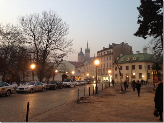Krakow dusk