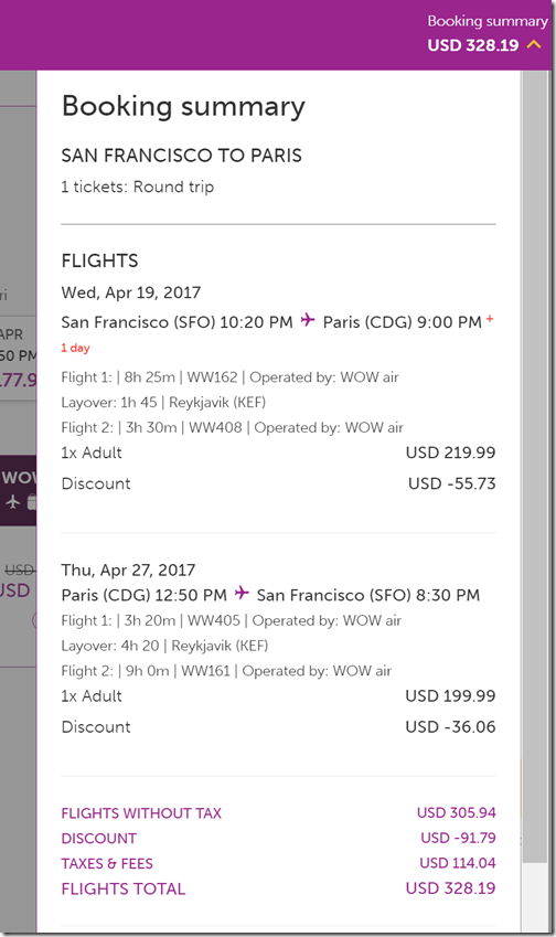 SFO-CDG $328 WOW Apr19-27