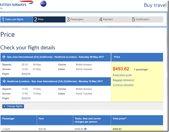 SFO-LHR $494 BA May7-15