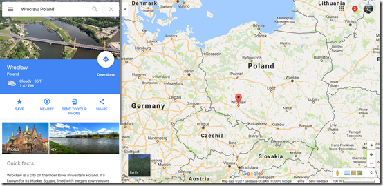 Wroclaw Google maps