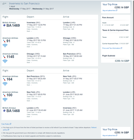 INV-SFO $305 AA May17-31