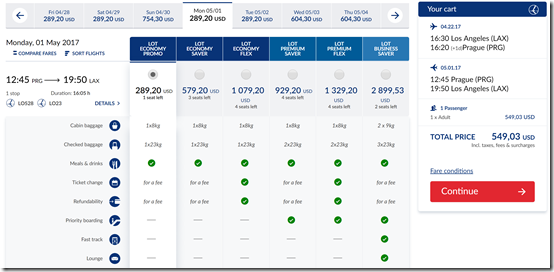 LAX-PRG $549 Apr22-May 1 LOT