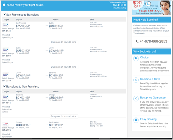 SFO-BCN $457-ota OW Aug17-25