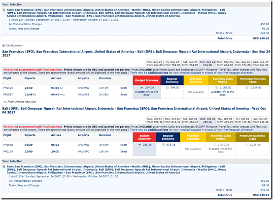 SFO-DPS $549 PR Sep24-Oct4