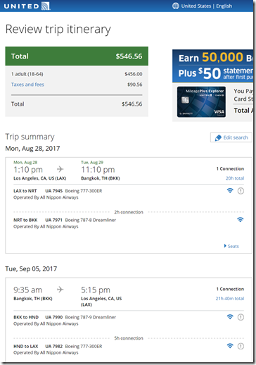 LAX-BKK $547 UA Aug28-Sep5