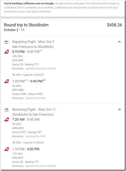 SFO-ARN $458 LX Oct2-11