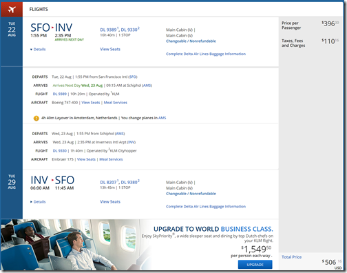 SFO-INV $506 DL Aug22-29