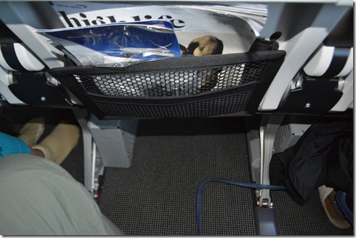BA seat 43H-J underseat space