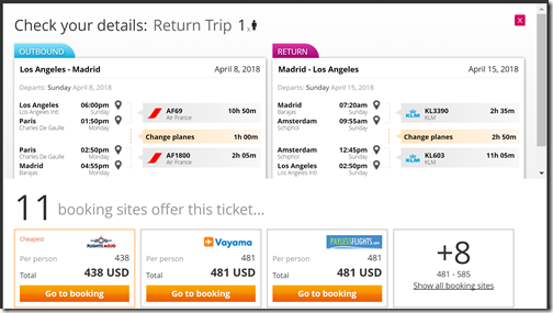 LAX-MAD $438 Momondo SkyTeam Apr8-15