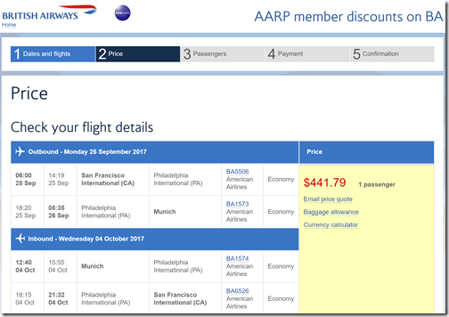 SFO-MUC $442 BA-AARP Sep25-Oct 4