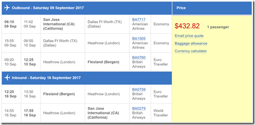 SJC-BGO $433 BA-AARP Sep9-16