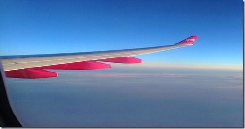 the wing of an airplane