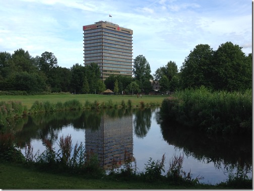 a building in the distance