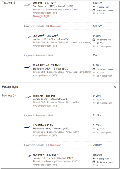 SFO-BGO $451 AY Aug15-28