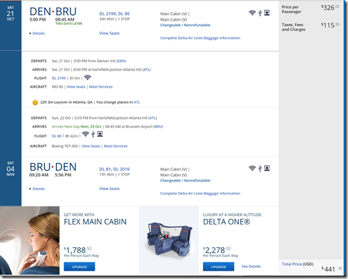 DEN-BRU $441 DL Oct21-Nov4