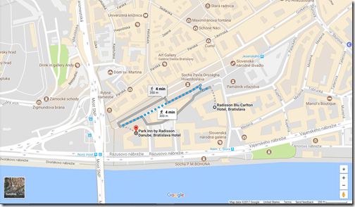 Google Maps Park Inn BTS