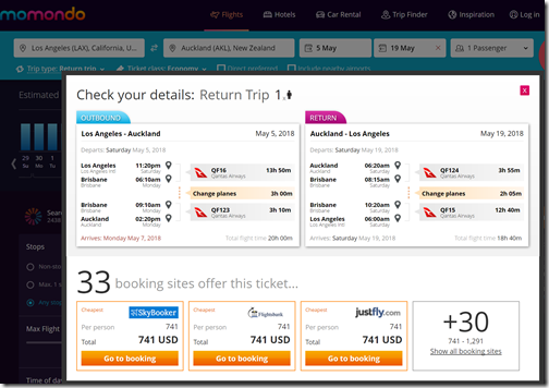 LAX-AKL $741 QF May5-19