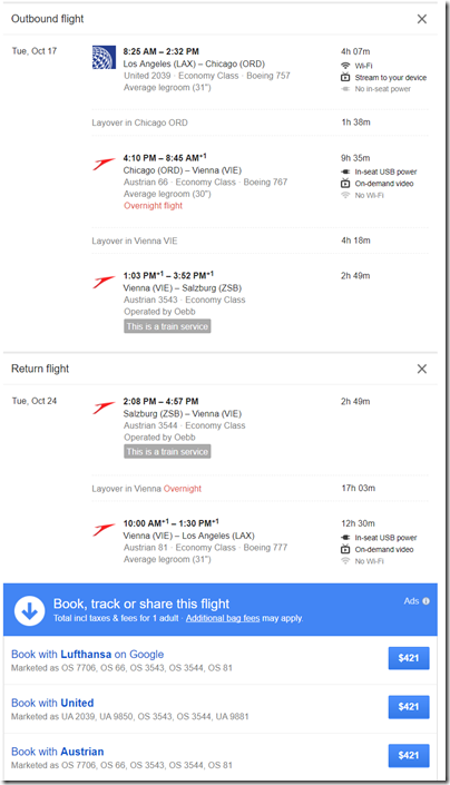 LAX-SZG $421 Google flights