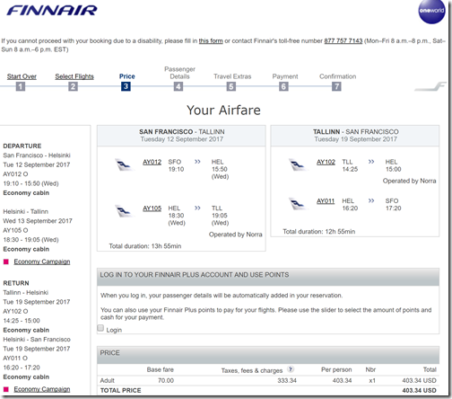 SFO-TLL $403 AY Sep 12-19