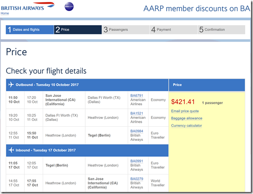 SJC-TXL $421 BA Oct10-17