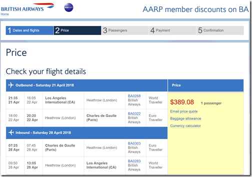 LAX-CDG $389 BA-AARP Apr21-28