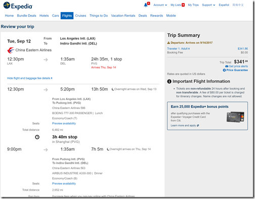 LAX-DEL $342 Expedia Sep12-Oct 4