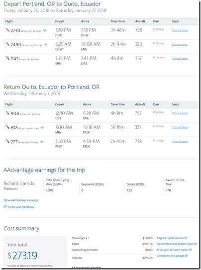 a screenshot of a flight schedule