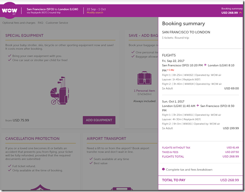 SFO-LGW $269 Sep22-Oct1 WOW