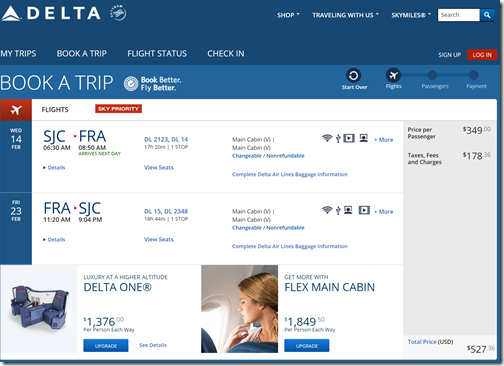 SJC-FRA $527 DL Feb14-23