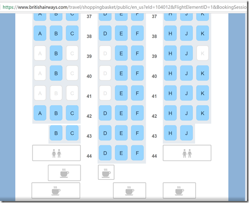 BA 787 Row 43