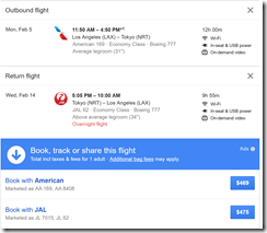 LAX-NRT $469 AA Feb5-14