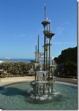 Monaco beach fountain