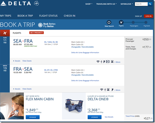 SEA-FRA $527 DL Feb 11-19