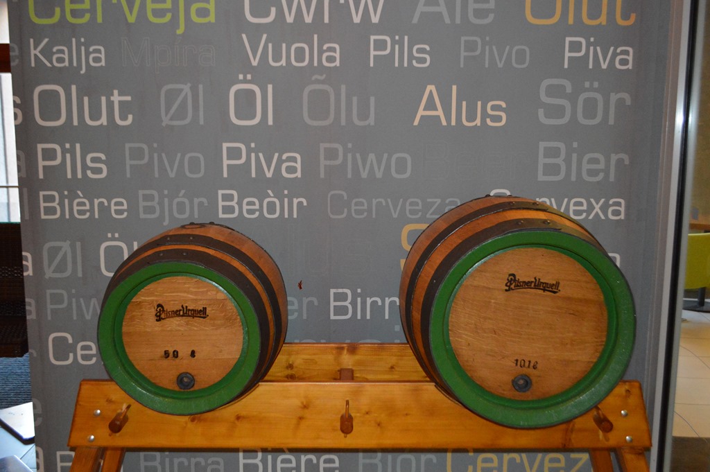 two barrels on a shelf