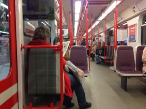 people sitting on a train