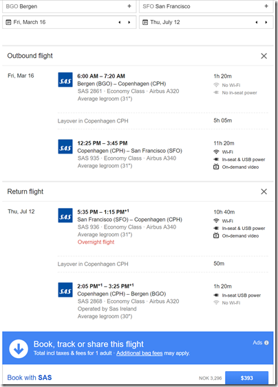 BGO-SFO $393 Mar16-Jul12 SK