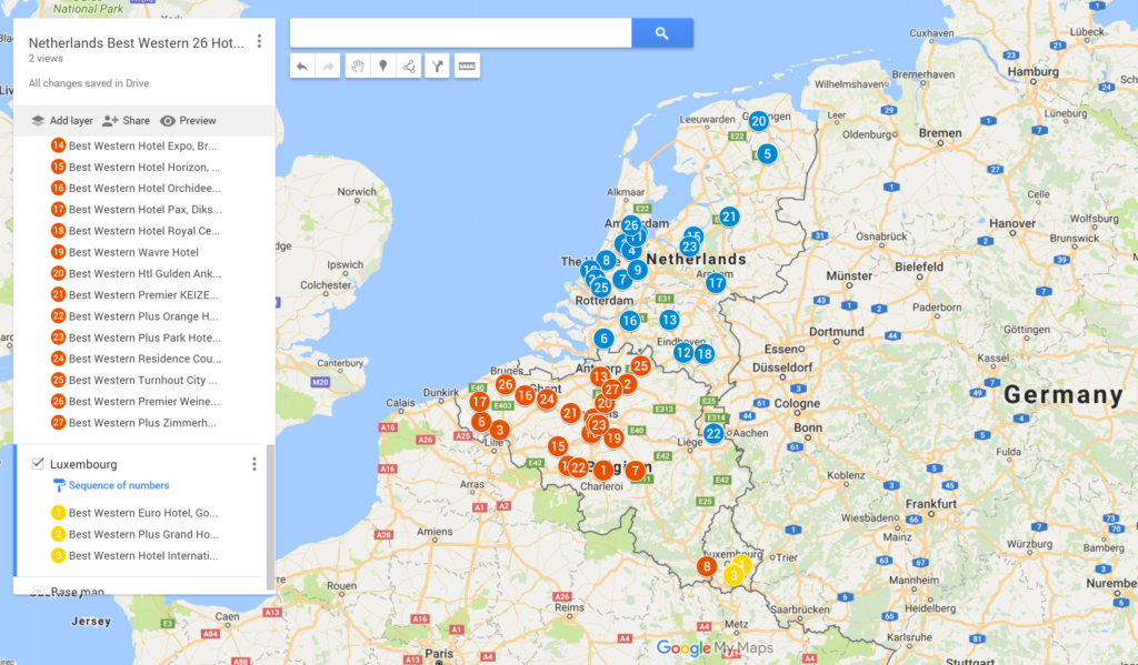 Best Western Hotels England Map