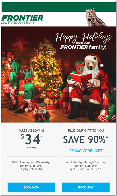 Frontier xmas sale