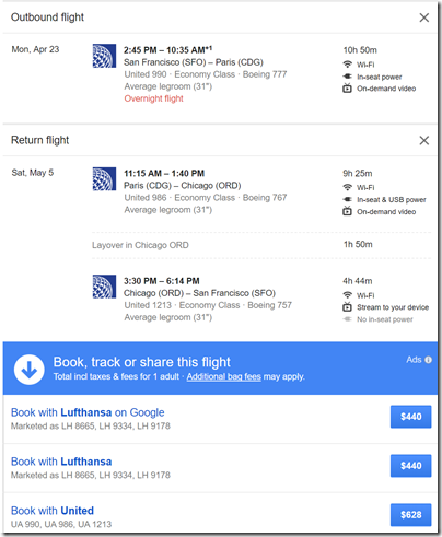 SFO-CDG $440 UA-gf Apr23-May5