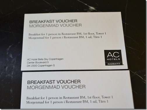 AC Bella breakfast cards