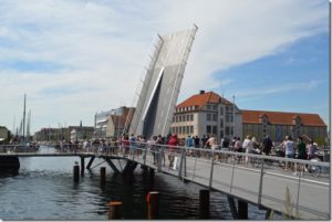 a bridge with a bridge over water