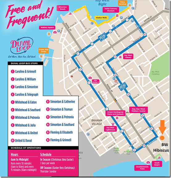 Duval Loop bus route