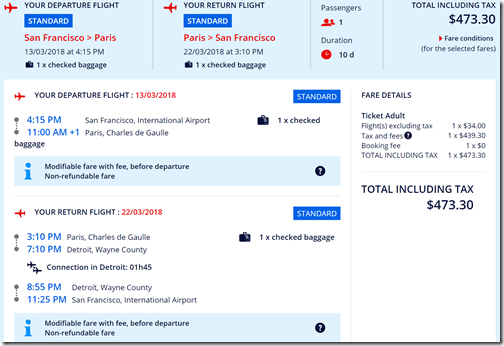 SFO-CDG $473 AF Mar10-22