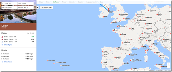 SJC-DUB google maps SkyTeam