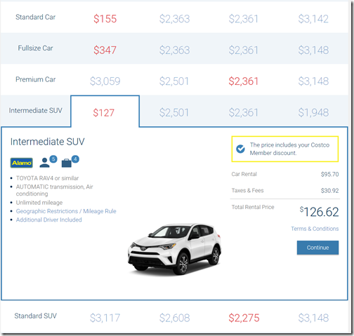 a screenshot of a car price list