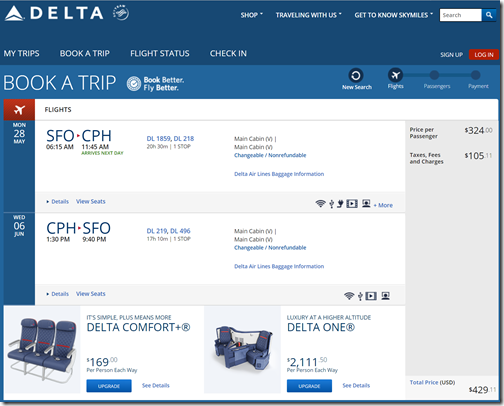 SFO-CPH $429-DL May28-Jun6