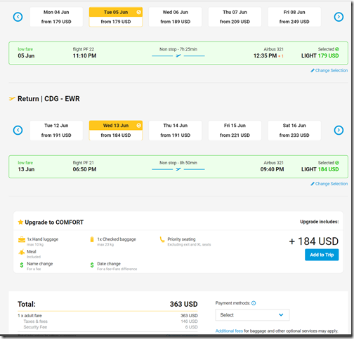 EWR-CDG $363 Primera June5-13