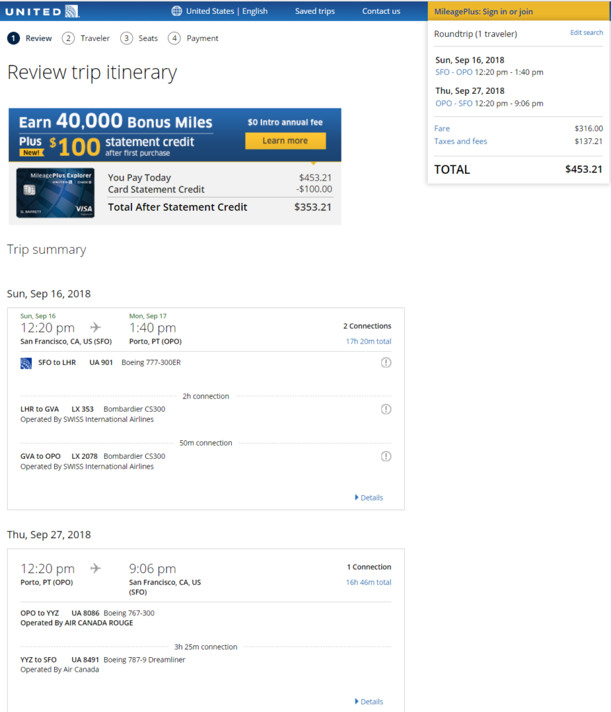 United $433 LAX/SFO/SJC to Portugal Sep-Mar 2019 – Loyalty Traveler