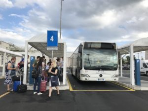 a bus at a bus stop