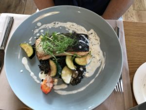 a plate of food on a table